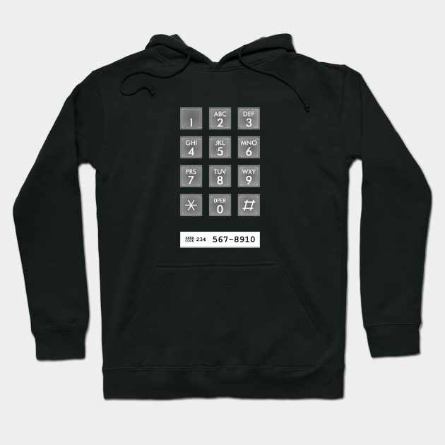 Retro Touchtone Phone Hoodie by GloopTrekker Select